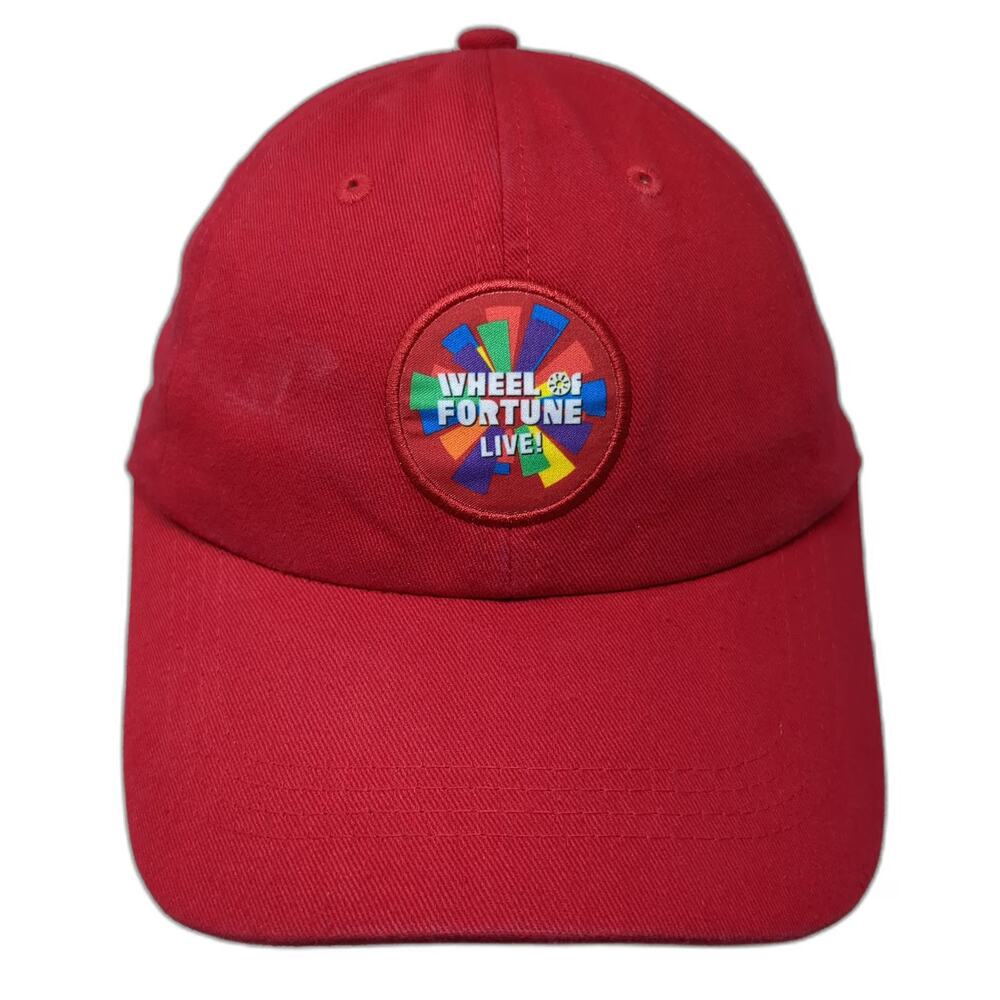 Wheel of Fortune Live! Red Baseball Cap One Size Slideback Cotton Hat Adjustable
